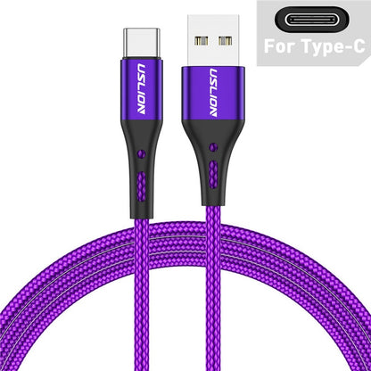 Mobile Phone Fast Charging USB Cable - USB to USB Type-C & Micro USB - 3A Rapid Charger