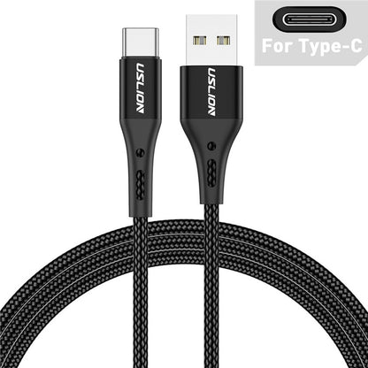 Mobile Phone Fast Charging USB Cable - USB to USB Type-C & Micro USB - 3A Rapid Charger