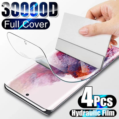 Hydrogel Screen Protector for Samsung Galaxy - 4pcs Full Cover