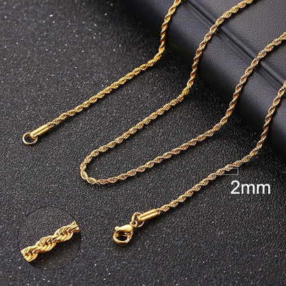 Stainless Steel Curb Link Chain Necklace for Men & Women – Eco-Friendly & Durable