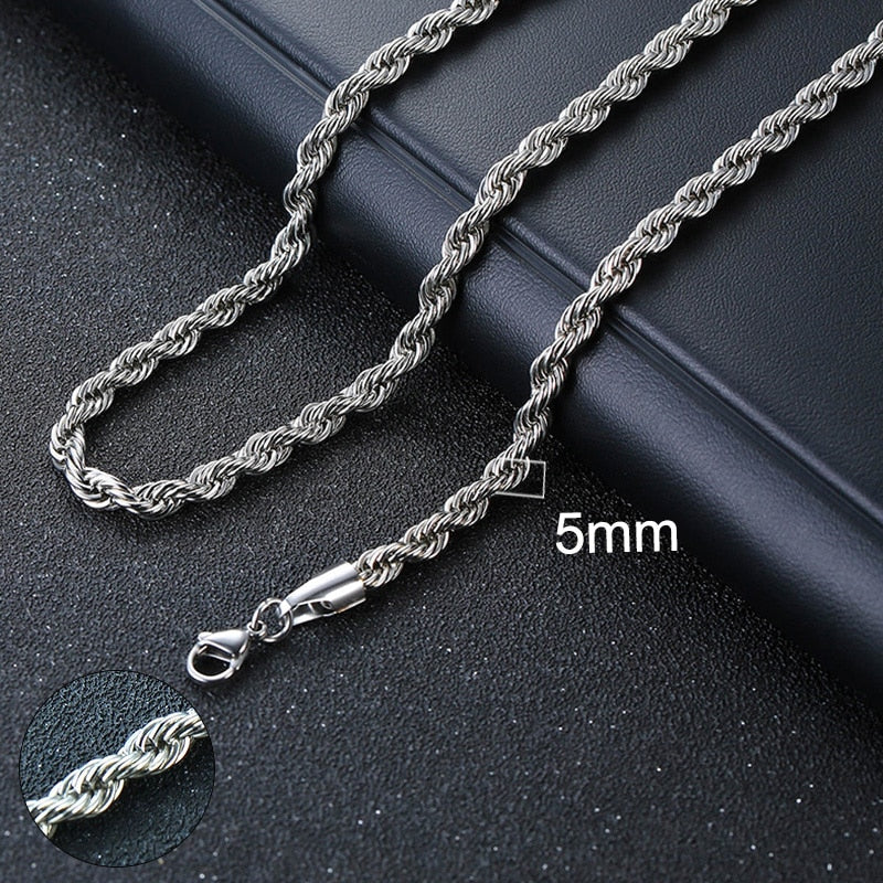 Stainless Steel Curb Link Chain Necklace for Men & Women – Eco-Friendly & Durable