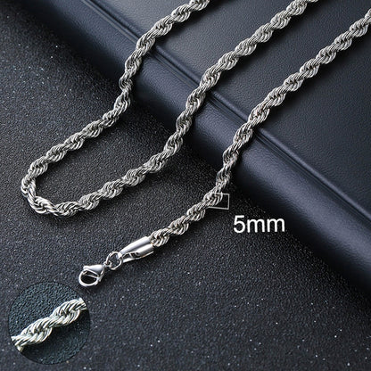 Stainless Steel Curb Link Chain Necklace for Men & Women – Eco-Friendly & Durable