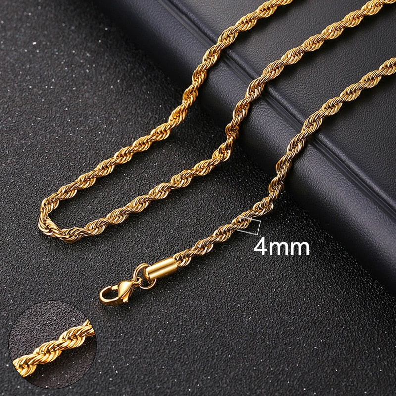 Stainless Steel Curb Link Chain Necklace for Men & Women – Eco-Friendly & Durable