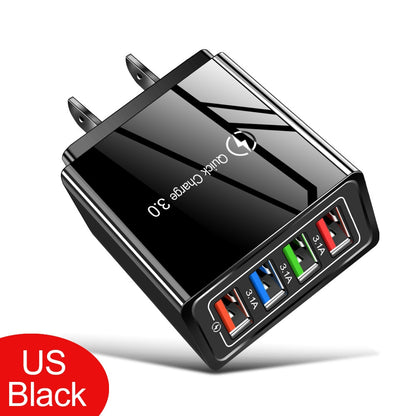 Quick Charge 3.0 USB Wall Charger for iPhone & Tablets (EU/US Plug)