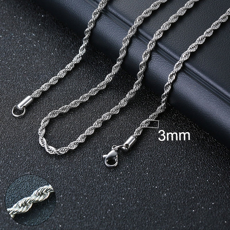 Stainless Steel Curb Link Chain Necklace for Men & Women – Eco-Friendly & Durable