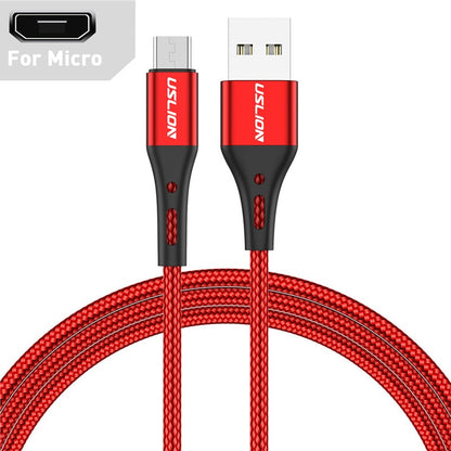 Mobile Phone Fast Charging USB Cable - USB to USB Type-C & Micro USB - 3A Rapid Charger