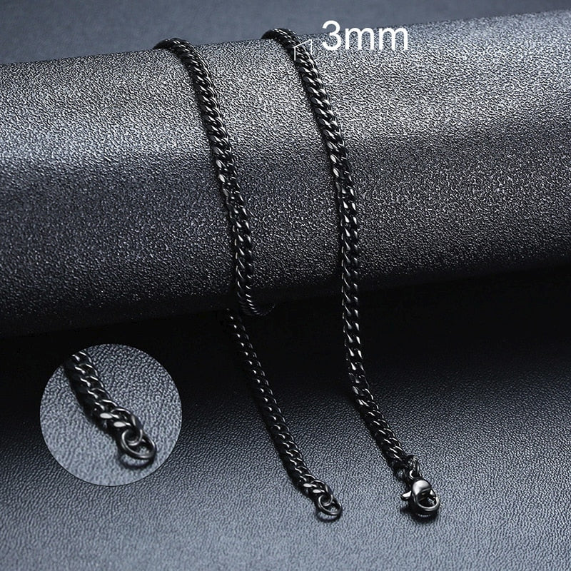 Stainless Steel Curb Link Chain Necklace for Men & Women – Eco-Friendly & Durable