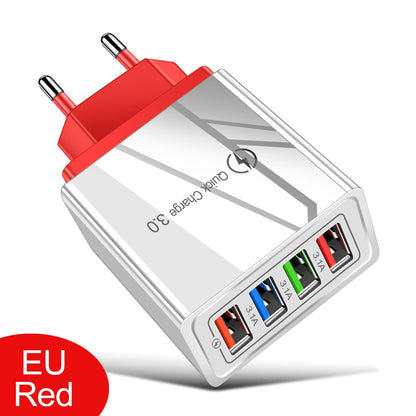 Quick Charge 3.0 USB Wall Charger for iPhone & Tablets (EU/US Plug)