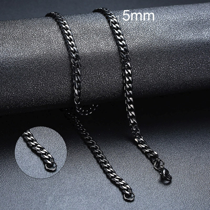 Stainless Steel Curb Link Chain Necklace for Men & Women – Eco-Friendly & Durable