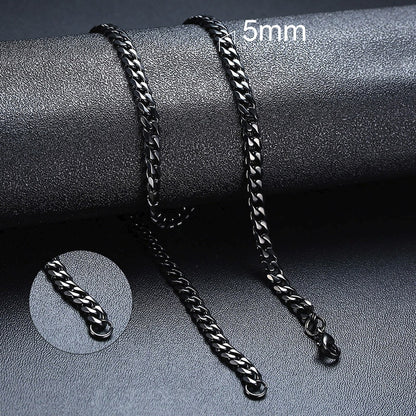 Stainless Steel Curb Link Chain Necklace for Men & Women – Eco-Friendly & Durable