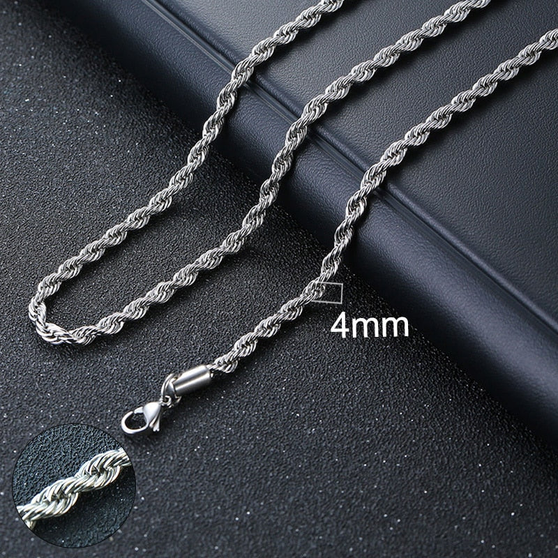Stainless Steel Curb Link Chain Necklace for Men & Women – Eco-Friendly & Durable