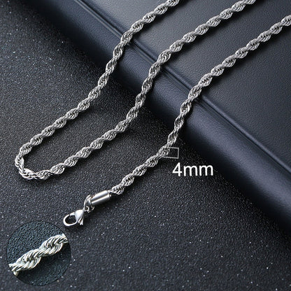 Stainless Steel Curb Link Chain Necklace for Men & Women – Eco-Friendly & Durable