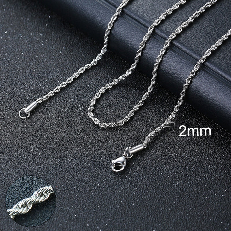 Stainless Steel Curb Link Chain Necklace for Men & Women – Eco-Friendly & Durable