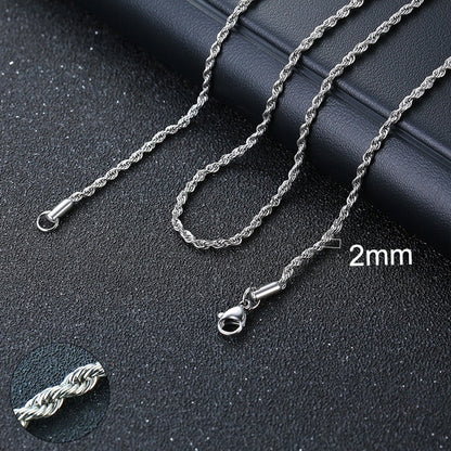Stainless Steel Curb Link Chain Necklace for Men & Women – Eco-Friendly & Durable