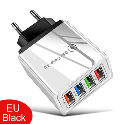 Quick Charge 3.0 USB Wall Charger for iPhone & Tablets (EU/US Plug)
