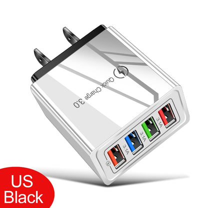 Quick Charge 3.0 USB Wall Charger for iPhone & Tablets (EU/US Plug)
