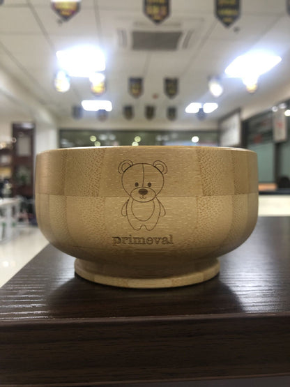 Baby Bamboo Bowl Set with Strong Suction – Suction Cup Bowl & Spoon Set for Learning to Eat