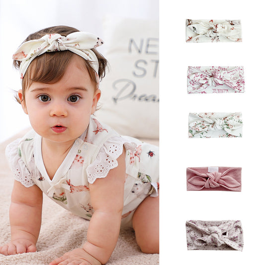 Cute Baby Headband with Bow – Soft Hair Accessories for Girls