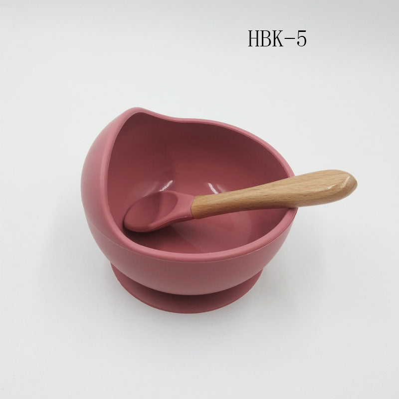 Baby Suction Bowl & Spoon Set - Silicone, Anti-Fall, Training Aid