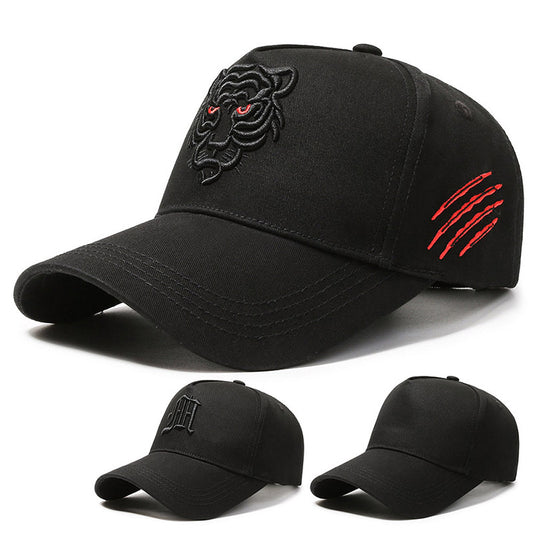Unique Men's Hat with Tiger Head – Enlarged Brim & Body