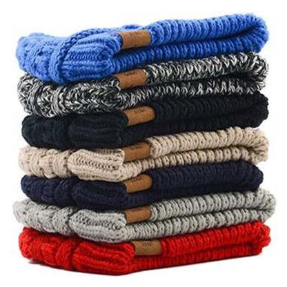 Children’s Wool Knitted Hat with Five-Pointed Star – Warm Winter Dome Cap