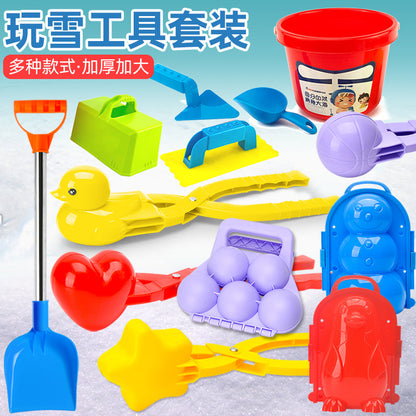 Snowball Clip Toy – Yellow Duck Snow Shovel Hairpin, Outdoor Snow Fun Accessory for Kids