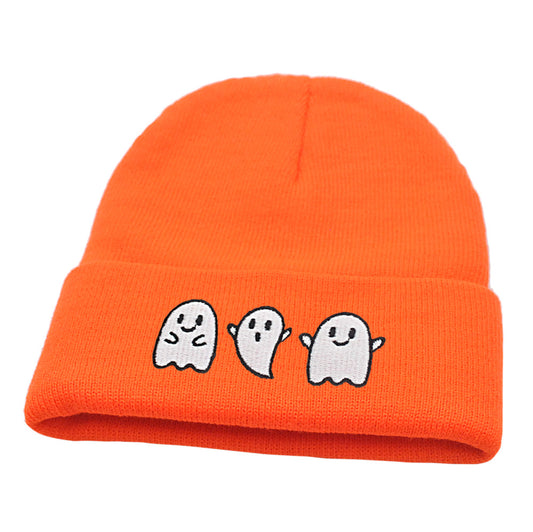 Luminous Ghost Knitted Hat – Cute Halloween Devil Beanie, Festive Hip-Hop Pullover Hat