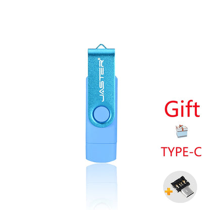 JASTER High-Speed OTG USB Flash Drive - 16GB/32GB/64GB Rotatable Pen Drive for Android & PC