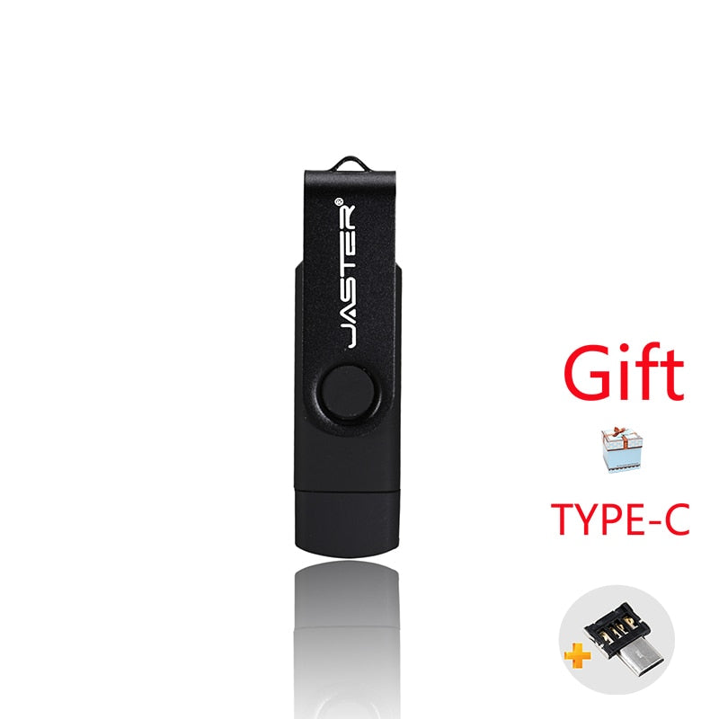 JASTER High-Speed OTG USB Flash Drive - 16GB/32GB/64GB Rotatable Pen Drive for Android & PC