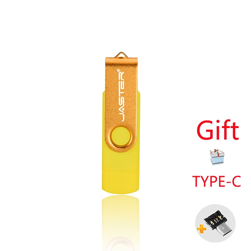 JASTER High-Speed OTG USB Flash Drive - 16GB/32GB/64GB Rotatable Pen Drive for Android & PC