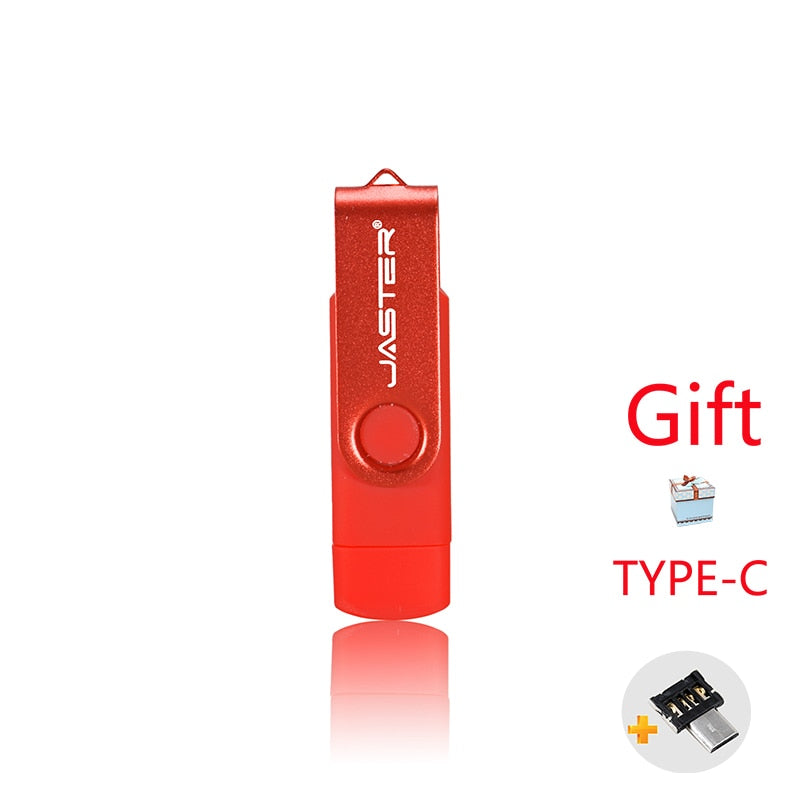 JASTER High-Speed OTG USB Flash Drive - 16GB/32GB/64GB Rotatable Pen Drive for Android & PC