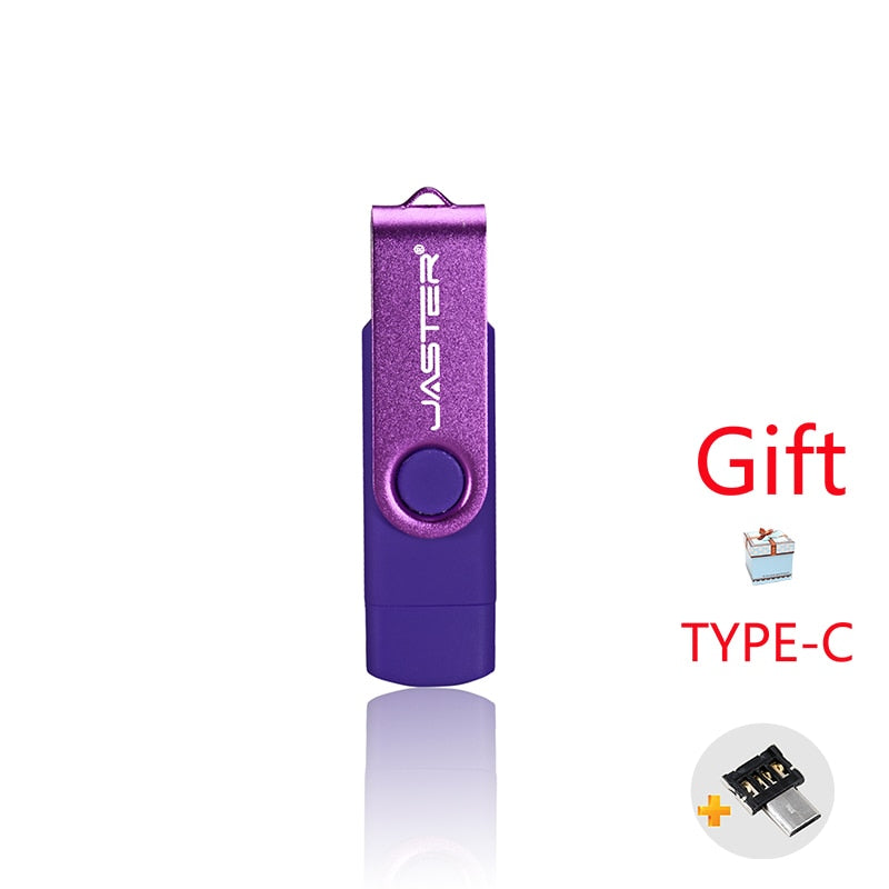 JASTER High-Speed OTG USB Flash Drive - 16GB/32GB/64GB Rotatable Pen Drive for Android & PC