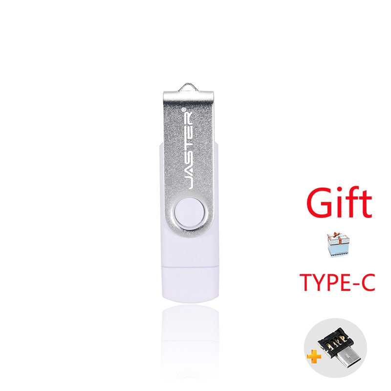 JASTER High-Speed OTG USB Flash Drive - 16GB/32GB/64GB Rotatable Pen Drive for Android & PC