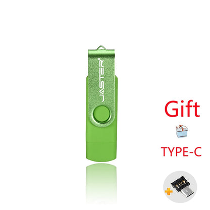 JASTER High-Speed OTG USB Flash Drive - 16GB/32GB/64GB Rotatable Pen Drive for Android & PC