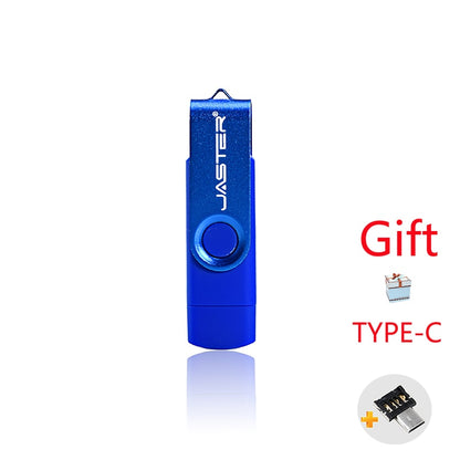 JASTER High-Speed OTG USB Flash Drive - 16GB/32GB/64GB Rotatable Pen Drive for Android & PC