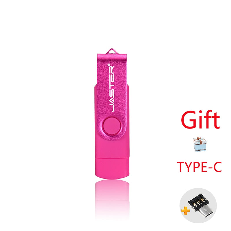 JASTER High-Speed OTG USB Flash Drive - 16GB/32GB/64GB Rotatable Pen Drive for Android & PC