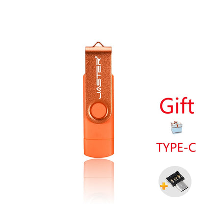 JASTER High-Speed OTG USB Flash Drive - 16GB/32GB/64GB Rotatable Pen Drive for Android & PC